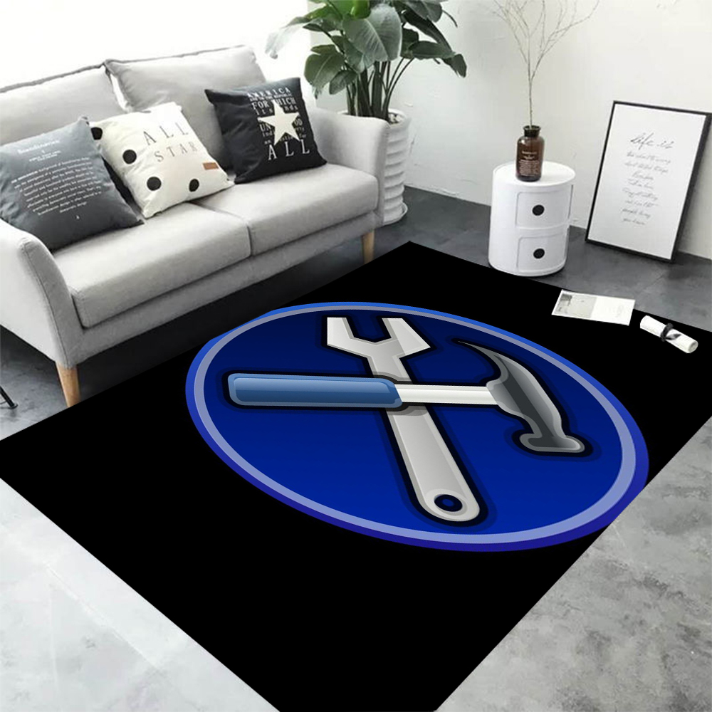 Dywanik z nadrukiem klucza mec – Workshop Tools Logo recenzja i cena